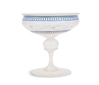 Partial Service of Venetian Enameled Stemware