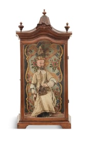 Italian Cased Shrine to St. Thomas Aquinas