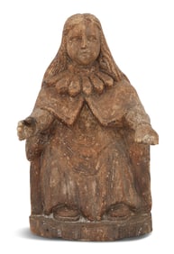 Latin American Carved Wood Figure of Saint Atocha