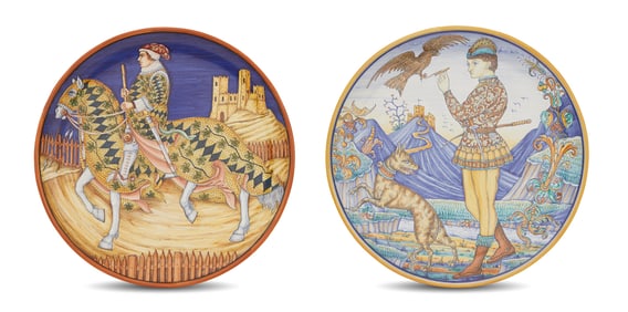 Italian Custom-Made Deruta Pottery Chargers