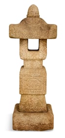 Pagoda-Form Carved Granite Japanese Lantern