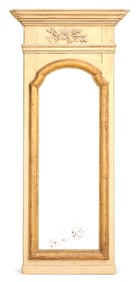 Provincial Parcel-Gilt and Painted Trumeau Mirror