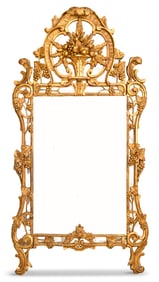French Regence Provincial Giltwood Mirror