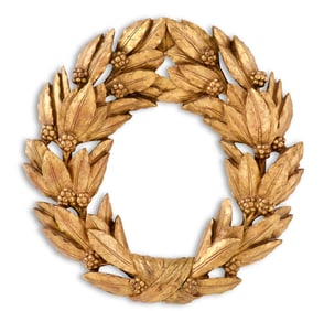 French Belle Epoque Giltwood Wreath