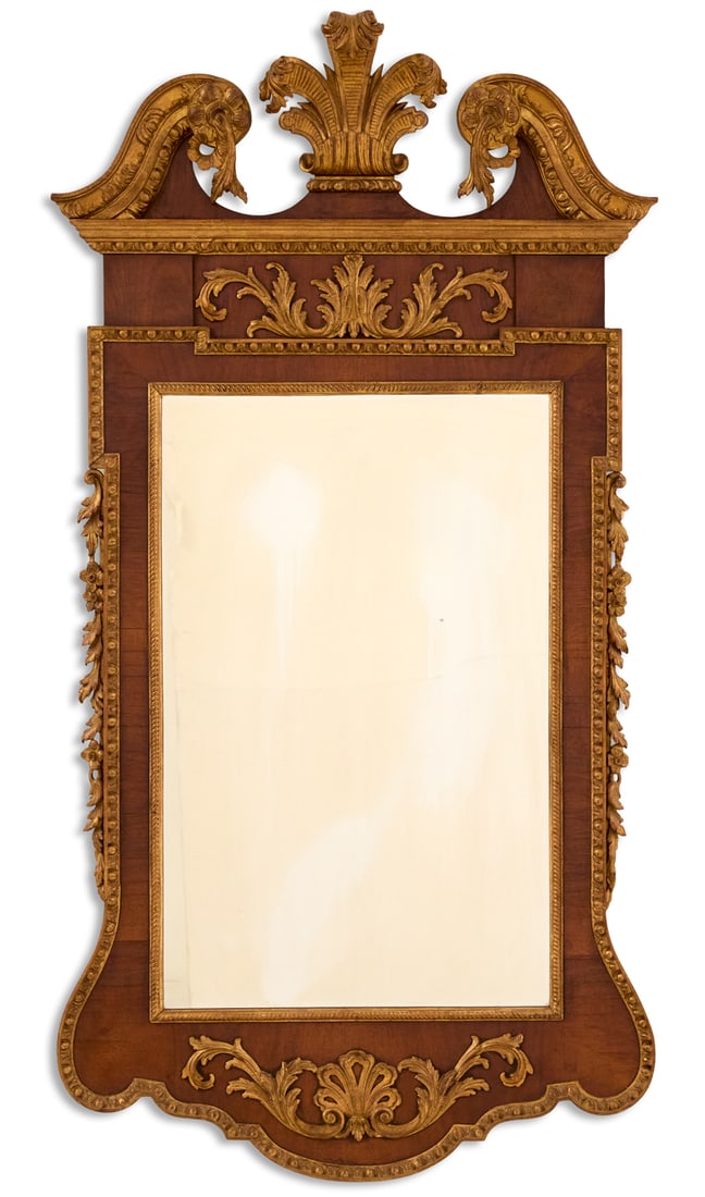 Edwardian Parcel-Gilt and Mahogany Mirror (1 of 2)