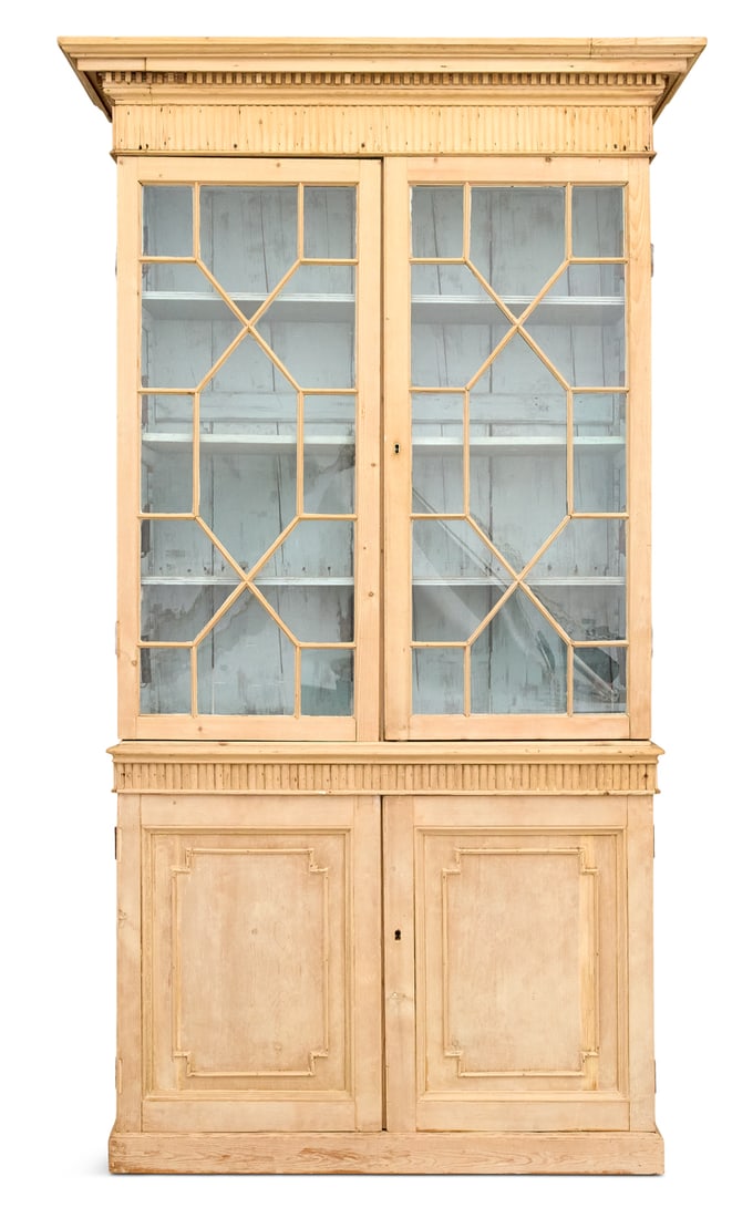 George III-Style Bleached Pine Cabinet (1 of 3)