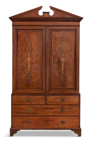 George III-Style Mahogany Linen Press