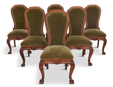 Suite of Six Georgian-Style Mahogany Side Chairs