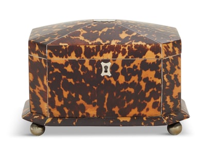 Regency Tortoiseshell Tea Caddy