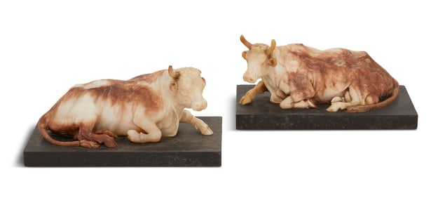 Pair of Rare George IV Derbyshire Stone Cows