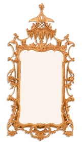 Giltwood Mirror in the Chinese Chippendale Taste
