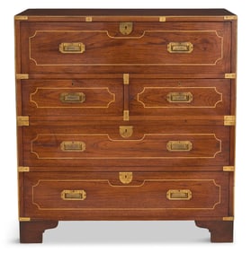 Fine Campaign Chest with Butler's Desk