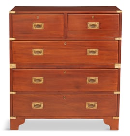 Campaign-Style Mahogany Chest