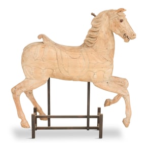 Carved Wooden Carousel Horse