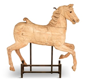 Carved Wooden Carousel Horse