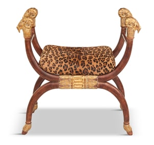 Continental Empire-Style Curule Stool
