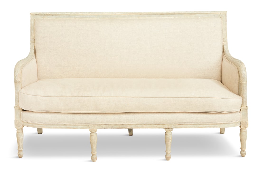 Restauration Polychrome Settee (1 of 3)