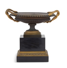 Louis-Philippe Bronze and Marble Garniture Urn