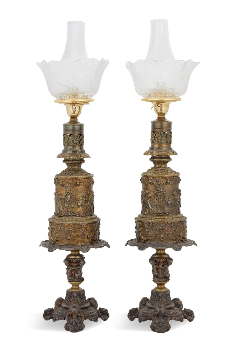 French Brass and Metal Moderator Lamps (1 of 1)