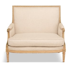Louis XVI-Style Parcel-Gilt Settee