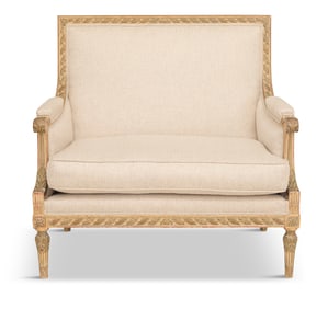 Creme-Peinte and Parcel-Gilt Settee