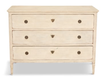 Neoclassical Creme-Peinte Commode