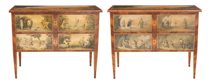 Kingwood and Polychrome Commodes