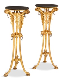 Gilt-Bronze and Marble Torchere Stands