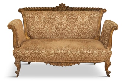 Napoleon III Giltwood Settee