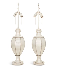 Pair of English Silverplate Urns