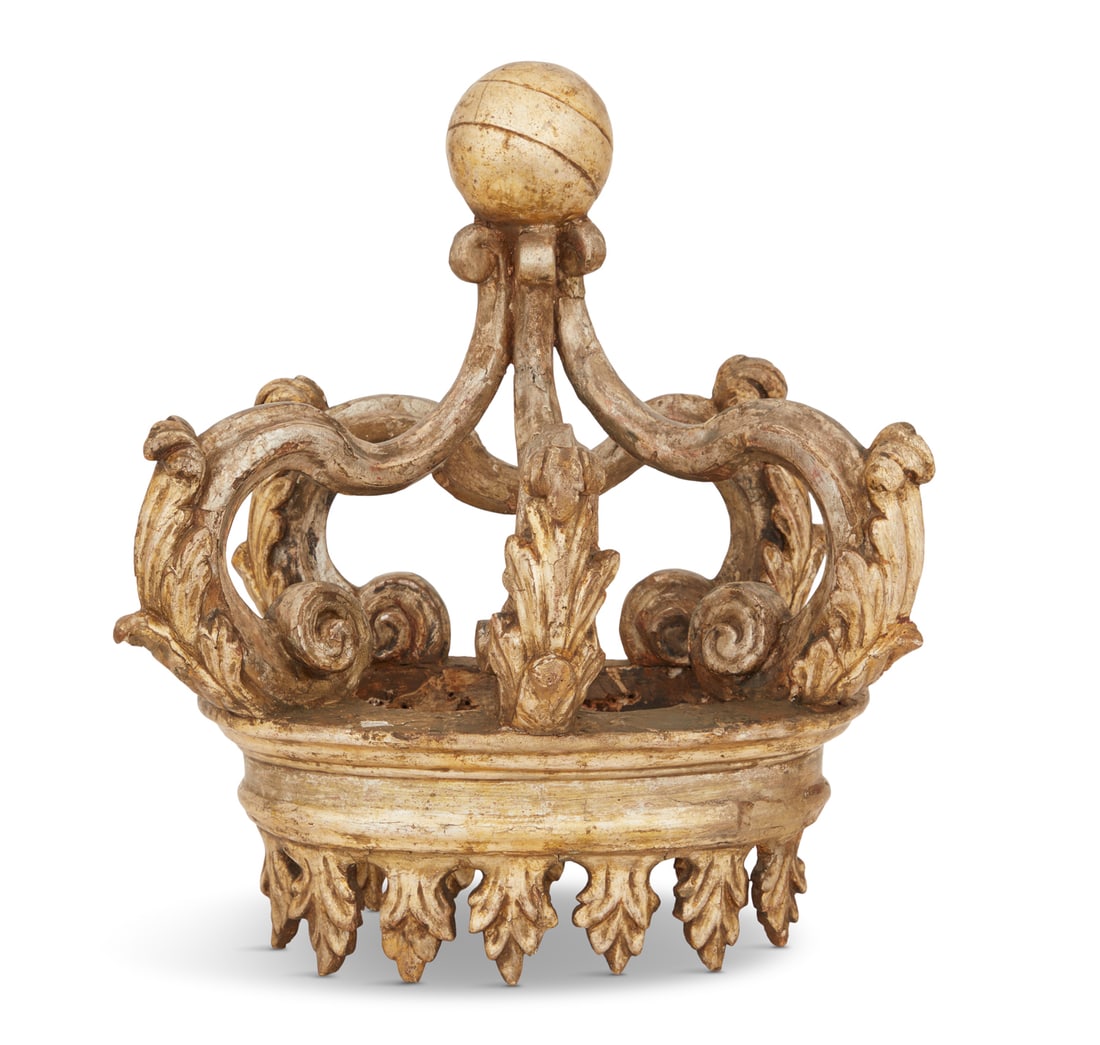 Giltwood and Silver-Gilt Bed Corona (1 of 2)