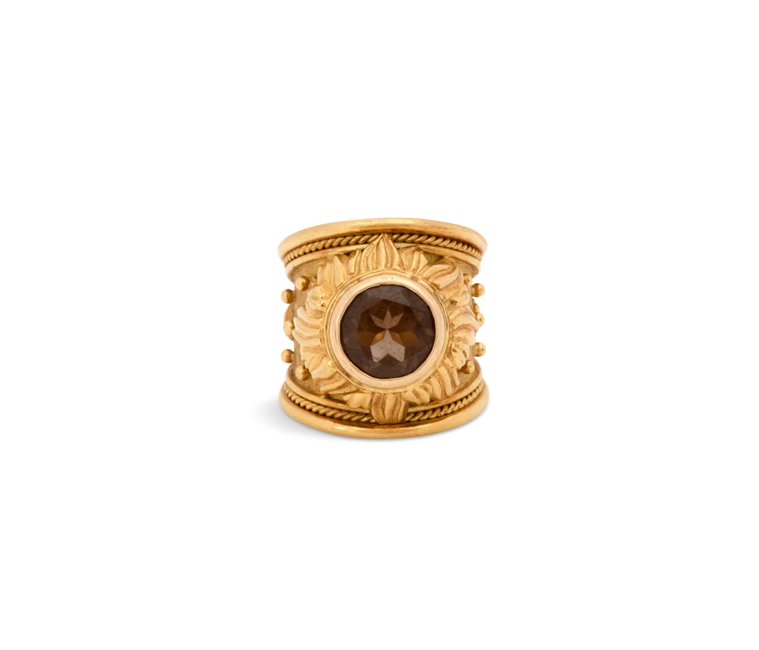 Elizabeth Gage Smoky Quartz Ring (1 of 2)