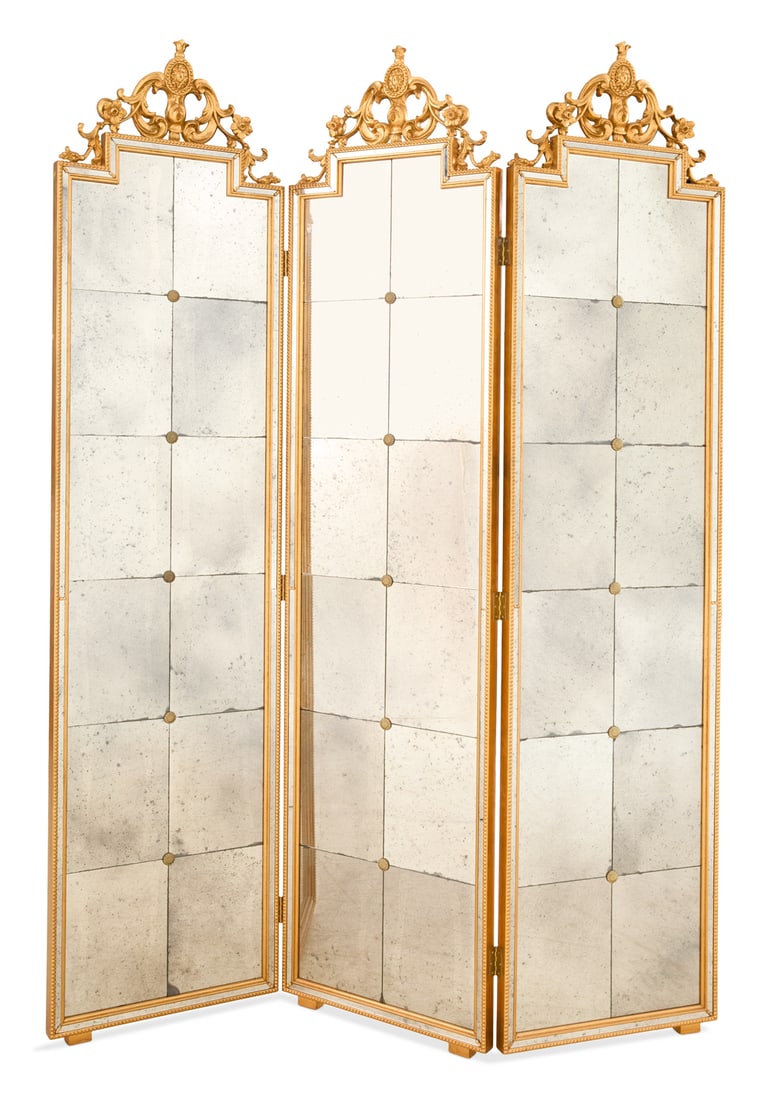 French Giltwood and Mirrored Screen (1 of 2)
