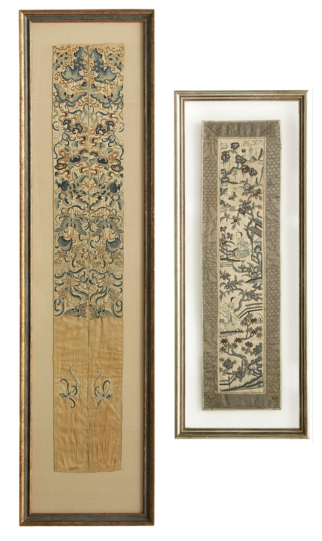Two Framed Chinese Silk Panels (1 of 3)