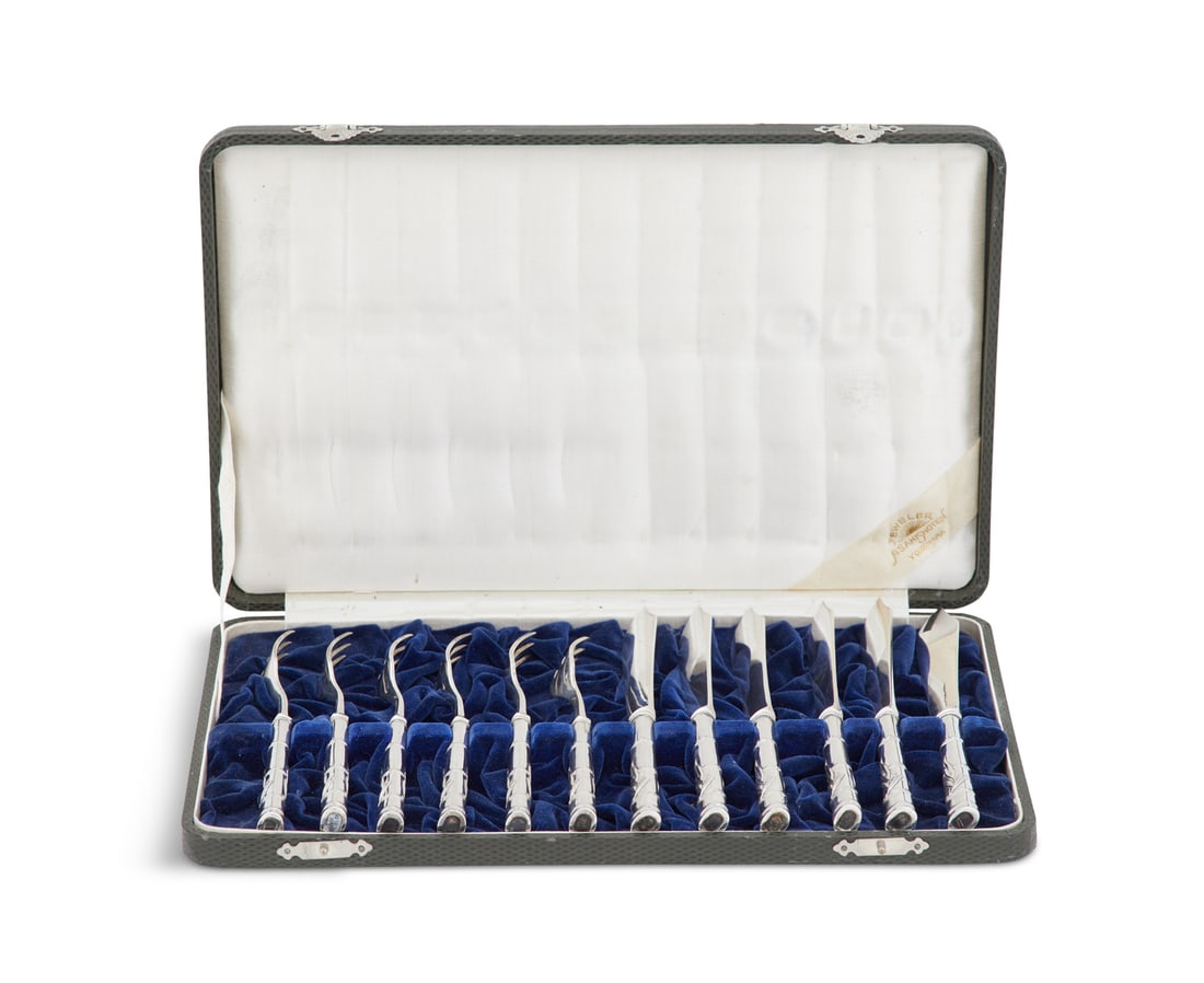 Cased Japanese Sterling Silver Fruit Set (1 of 6)