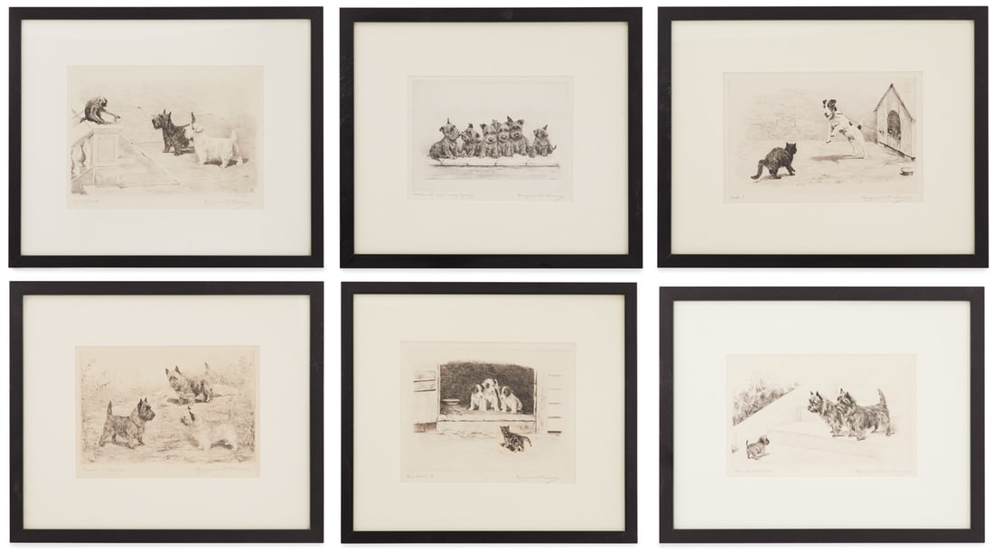 Marguerite Kirmse (US, 1885-1954): Marguerite Kirmse(American, 1885-1954)"The Optimist", 1931"The Debutante", 1925"Scat", 1929"How About It?", 1930"Three's a Crowd", 1930"When We W