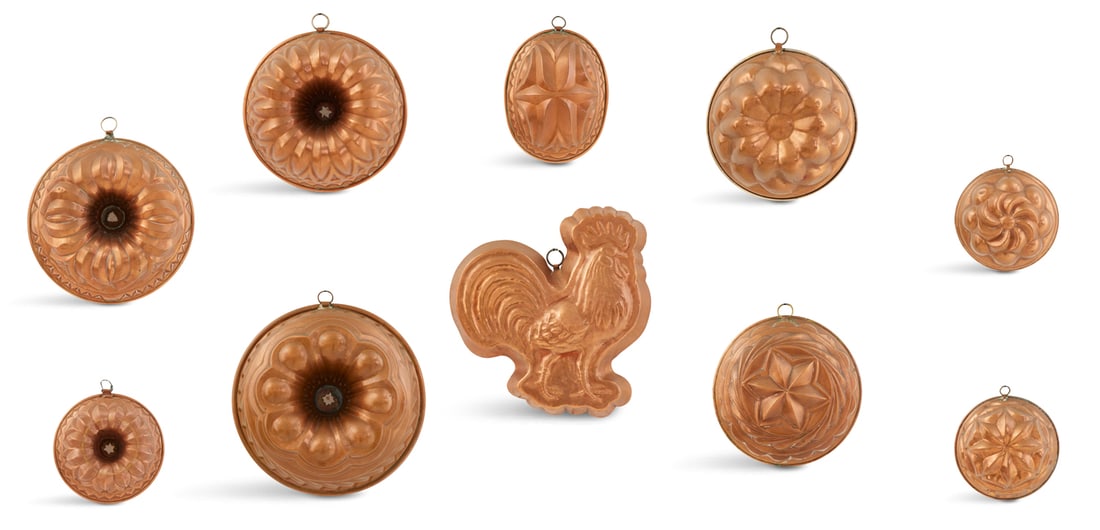 Collection of Ten Copper Molds (1 of 20)