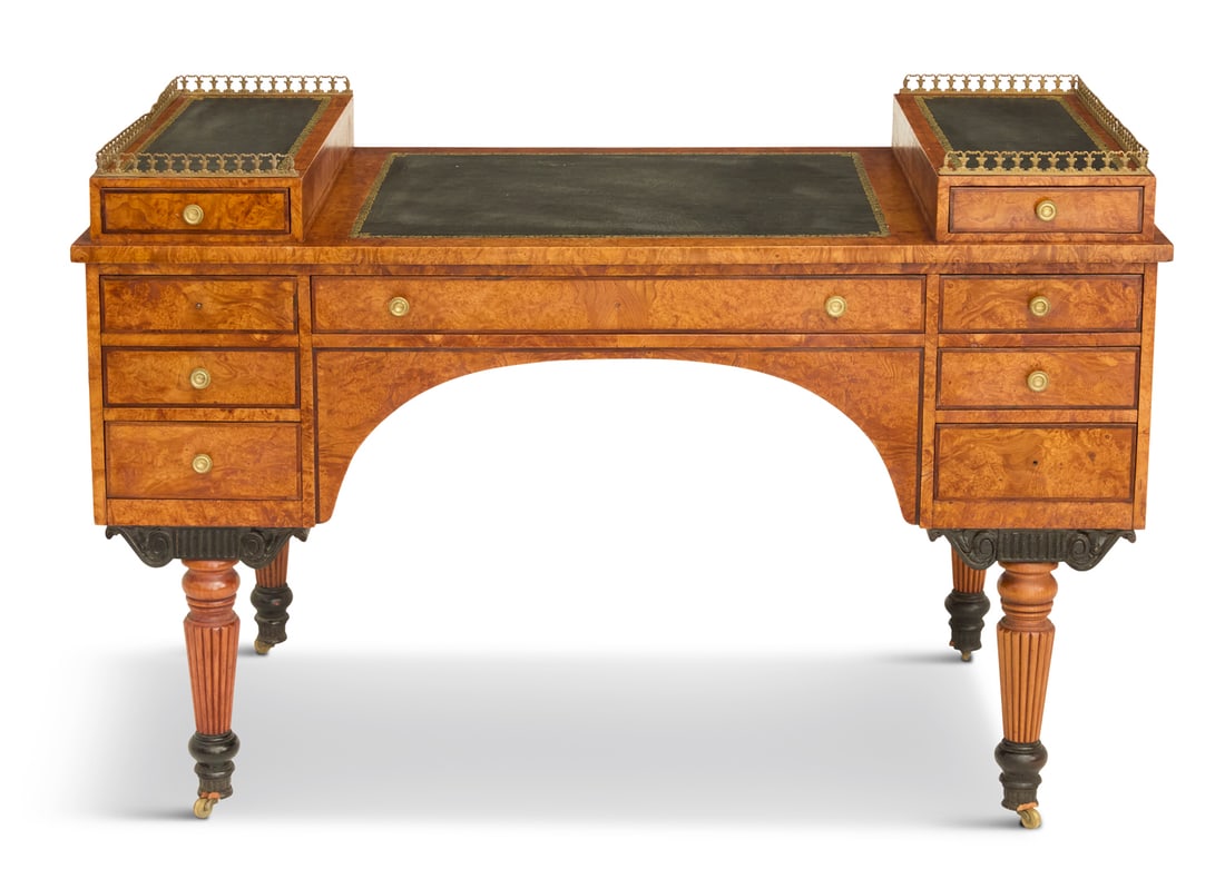 Biedermeier Burl Elm Desk (1 of 3)