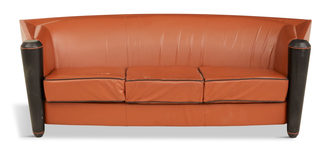 Adam Tihany for Pace Collection Leather Sofa (1 of 4)