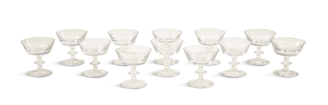 Twelve Val St. Lambert Crystal Champagne Coupes (1 of 2)