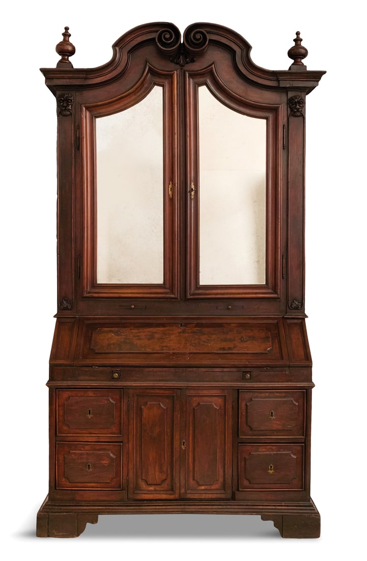 Northern Italian Walnut Bureau Cabinet