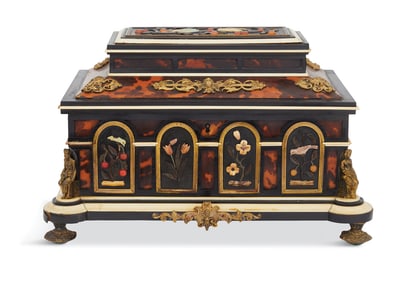 Exceptional Signed Tortoiseshell Jewel Casket