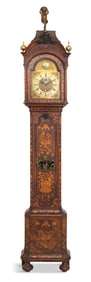 William & Mary Marquetry-Inlaid Tall Case Clock