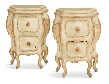 Pair of Venetian Painted Commodes