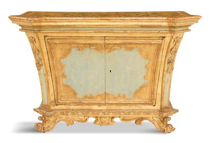 Italian Rococo Polychrome Cabinet