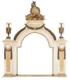 Italian Painted Overmantle Mirror