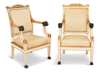 Pair of Empire Fauteuils by Jacob-Desmalter