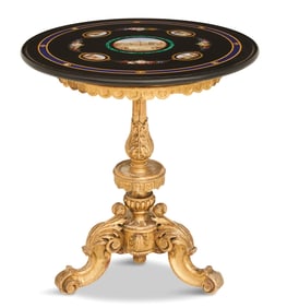 Italian Micro-Mosaic Grand Tour Giltwood Table