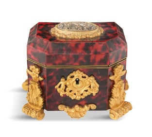 French Bronze-Mounted Tortoiseshell Jewel Box