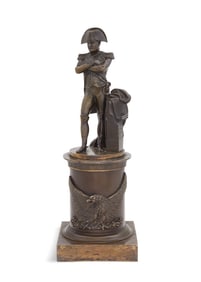 French Bronze and Marble Figure of Napoleon